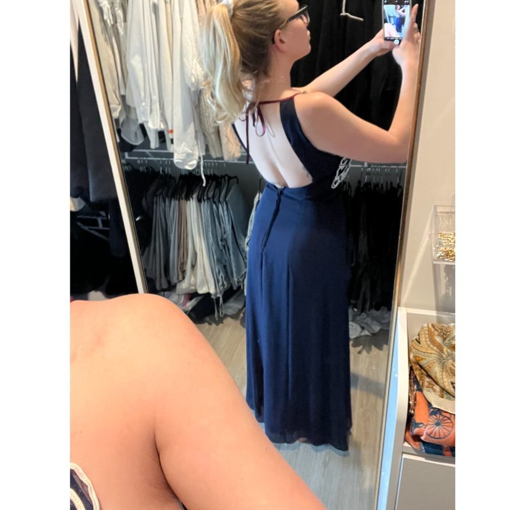 Vintage Navy Gown - Picture 2 of 16